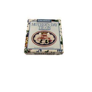 1997 Longaberger Mother's Day Oval Ceramic Tie-On